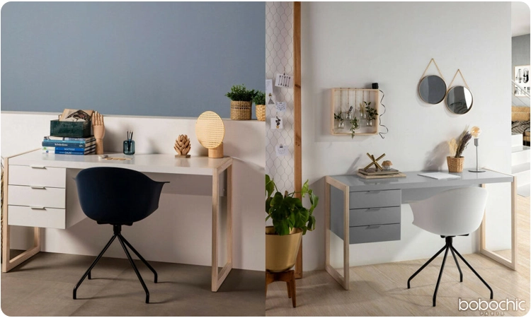 Pour une chambre partagé, personnaliser chaque meuble avec des coloris pour créer des univers distincts