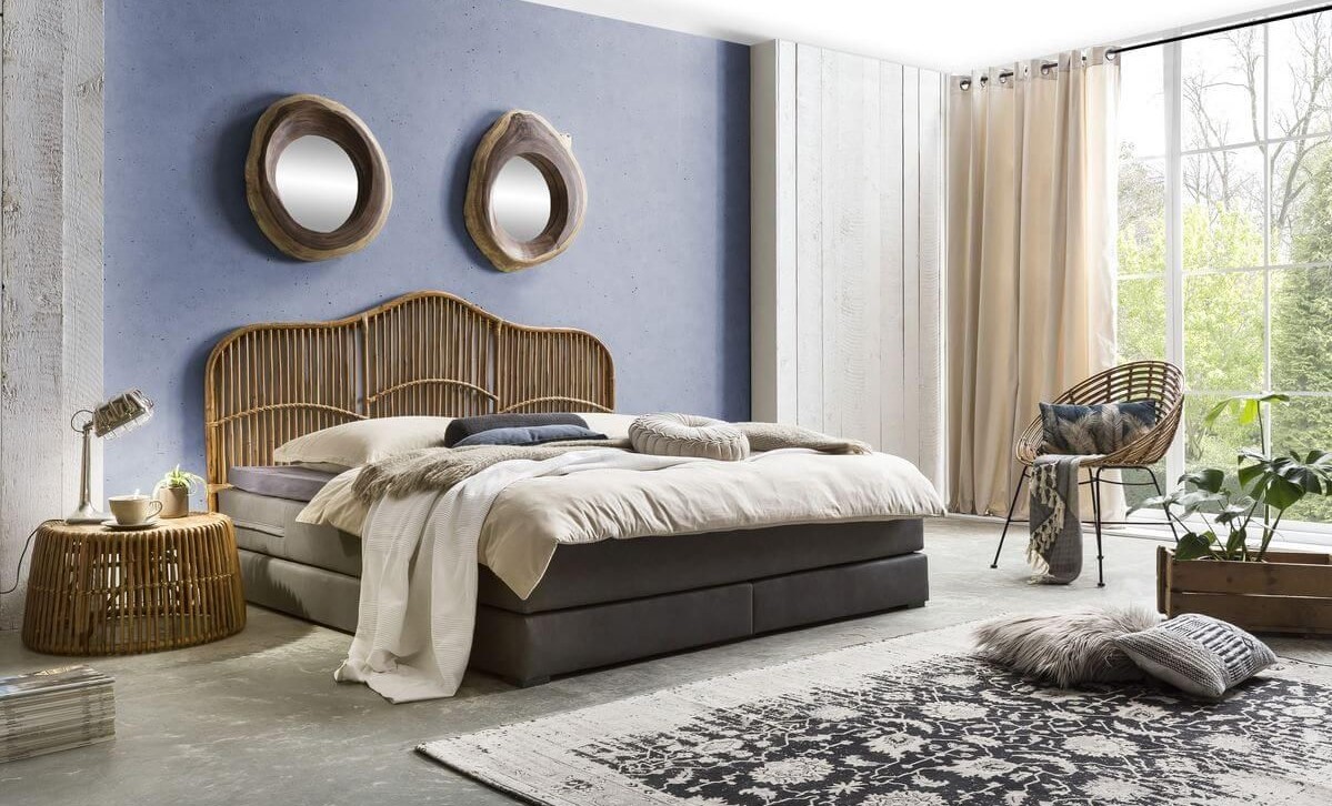 tête de lit en rotin design et tendance pour sa chambre 