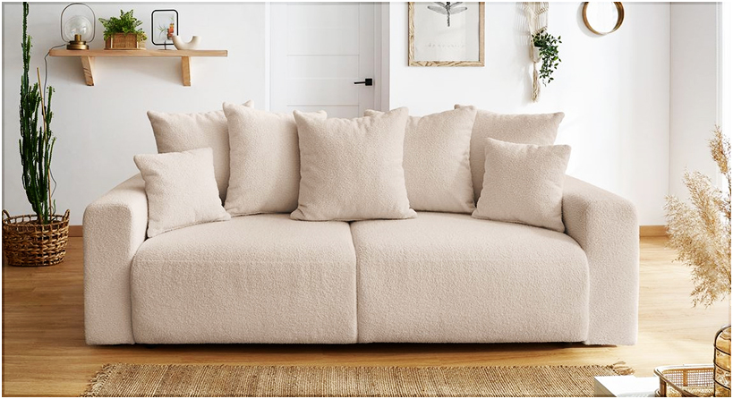 Le canapé ENVY s'offre un nouveau tissu et devient encore plus doux et chaleureux.