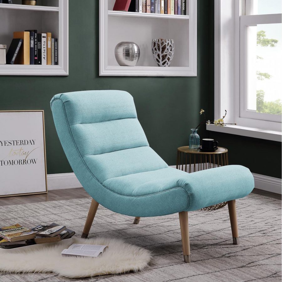 fauteuil relax semi allongé bleu glacier pastel