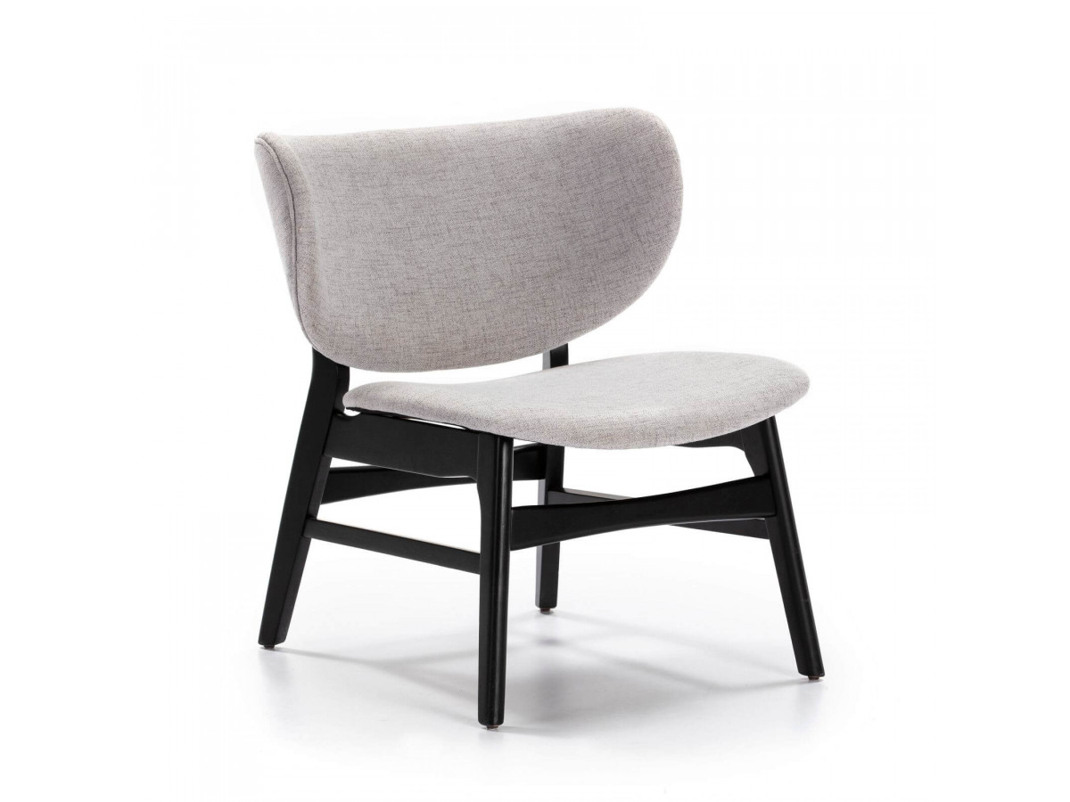 fauteuil vintage scandinave mid-century moderne gris noir pas cher