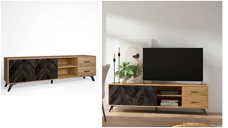 Un meuble TV qui illuminera votre séjour tout en le gardant propre