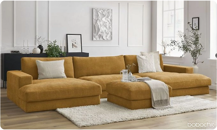 Pour un grand salon, faites le choix du canapé panoramique