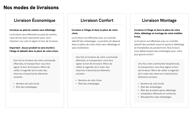 Les modes de livraison de Bobochic Paris