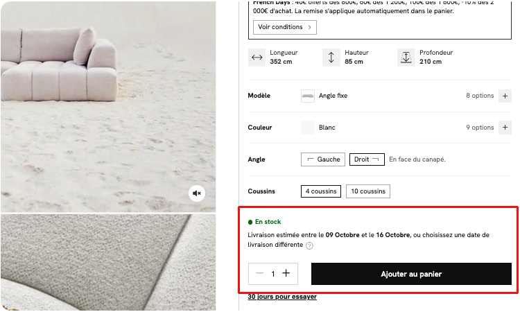 La livraison chez Bobochic - les délais sont indiqués sur chaque fiche produit