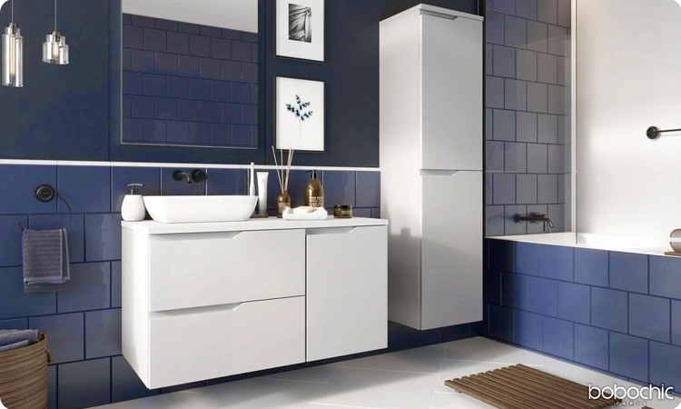 La teinte bleue : une touche unique & tendance pour votre salle de bain