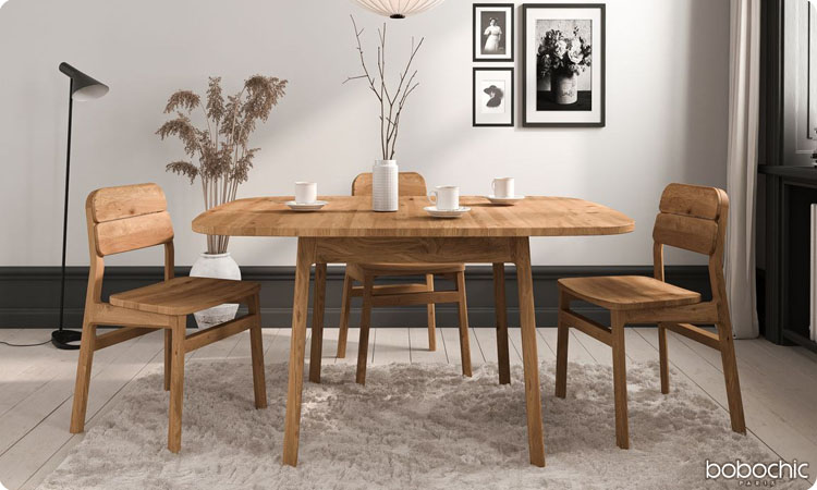 L'association tapis et table à manger vous permettra de créer un espace repas tendance