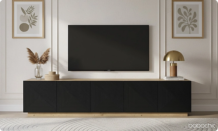Elégant et distingué, laissez-vous séduire par un meuble TV noir