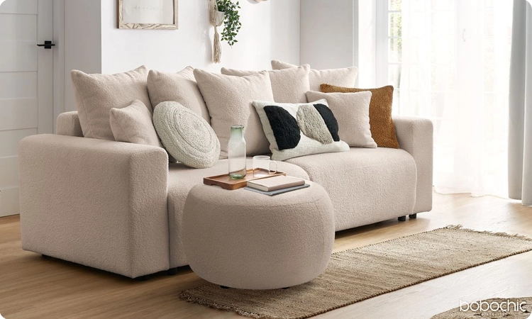 Le canapé bouclette, LE modèle idéal pour un salon cocooning