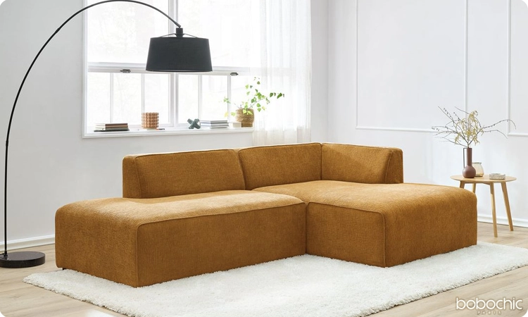 Un style raffiné incomparable, le canapé en tissu texturé