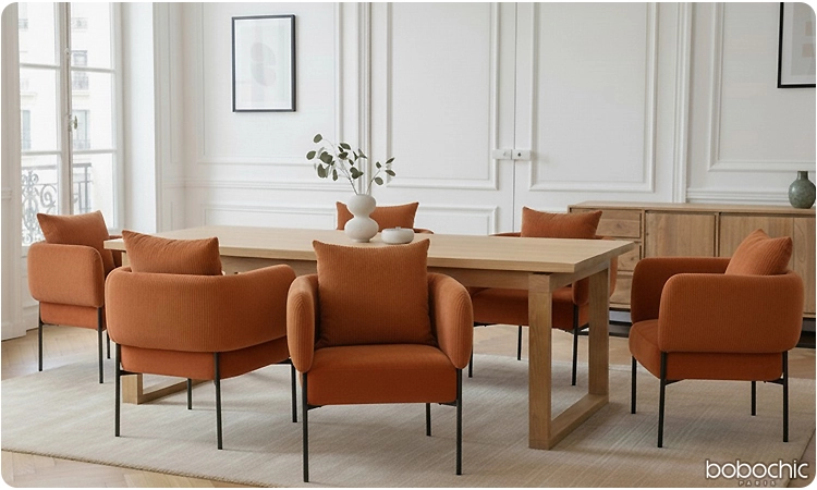 Avec un ensemble table et chaises, créez-vous un espace repas chaleureux & élégant