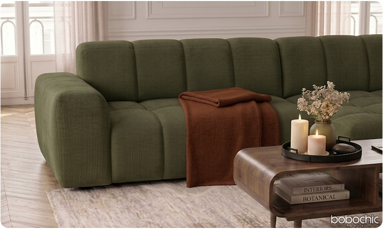 Comment décorer un salon avec un canapé vert