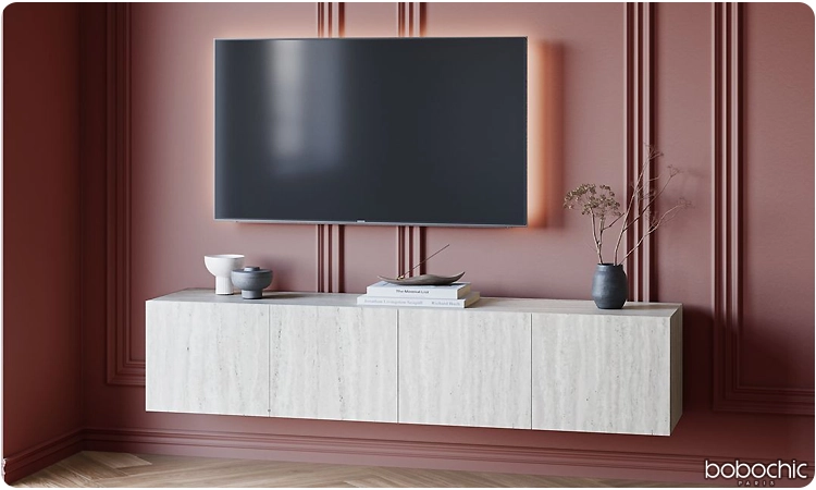 Le meuble TV suspendu, un atout déco inestimable pour tout salon