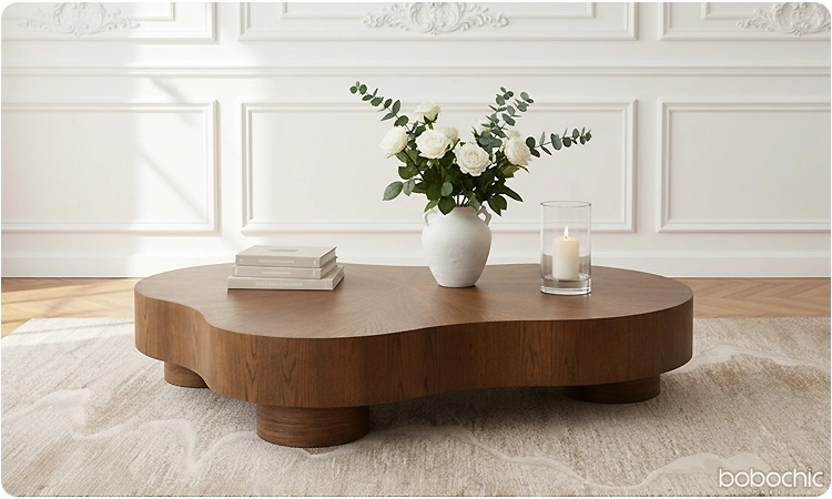 Apportez du charme à votre salon avec la table basse organique