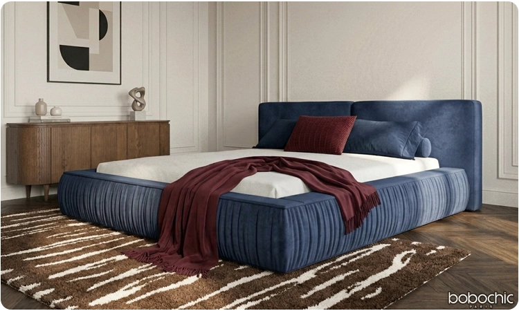 lit coffre MARQUISE bleu de Bobochic Paris
