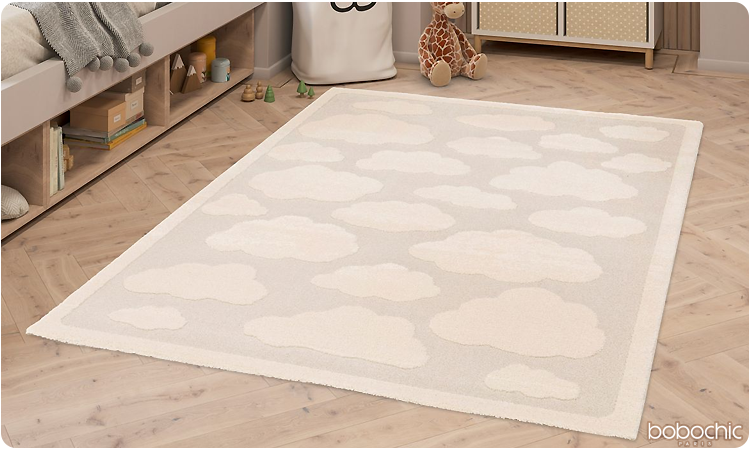 Tapis d'enfant à motif nuage