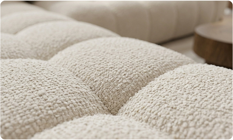 Tissu bouclette d'un canapé Beige de Bobochic Paris